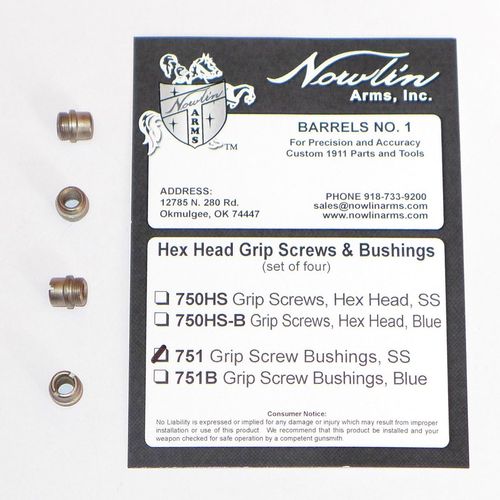 Grip Screw Bushing, stainless, 4-Pack (NOWLIN)