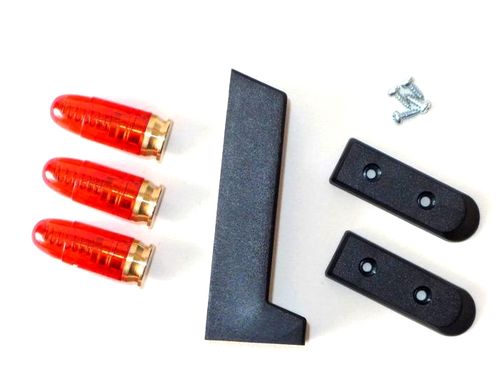 Loading aid, magazine bottom buffers and snap caps in a set for caliber: .45 ACP