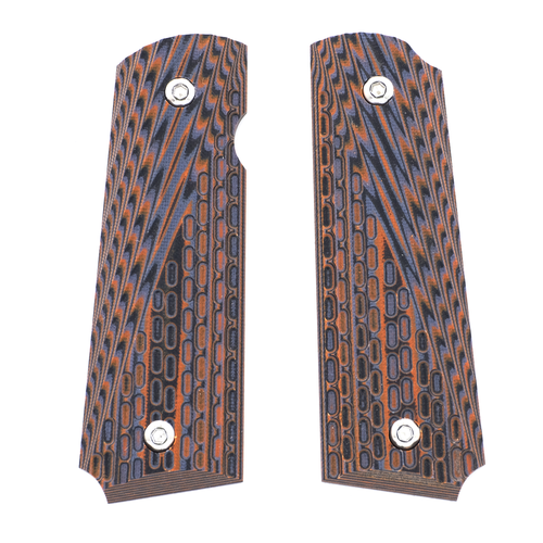 High-quality Grips made of CNC machined structural laminate - black/brown -