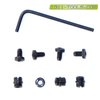 Screws and Bushing Set, hex 3/32", blue incl. wrench