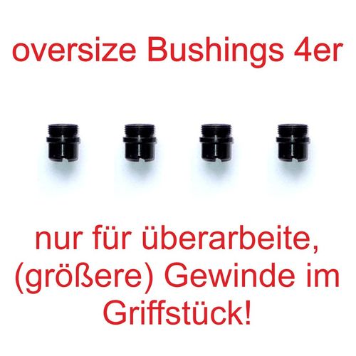 Griff-Schrauben-Bushing "oversize" (übergröße), brüniert, 4er Pack