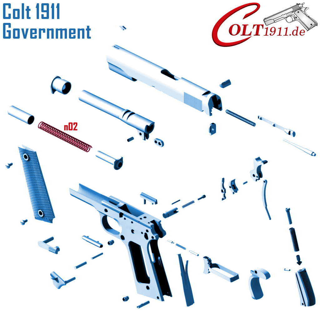 Colt Government 1911 Recoil Spring 16 Pound 