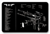 Neopren Unterlage für Reinigung und Wartung mit Colt1911 Explosionszeichnung