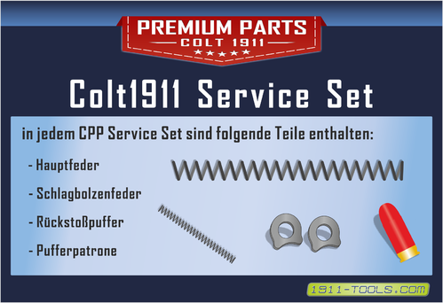 Service Set KLASSIK 9 Para: recoil spring, firing pin spring, recoil buffer and snap cap